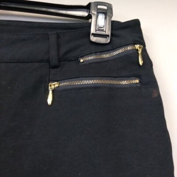 INC International Concepts Womens Straight Dress Pants Sz 14 Black Zip Pocket - Picture 7 of 8